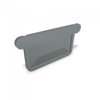 Tampa de calha retangular PREFA em alumínio, largura 86 mm, Cinza claro P10 RAL 7005 Tampa de calha retangular PREFA em alumínio, largura 86 mm, Cinza claro P10 RAL 7005