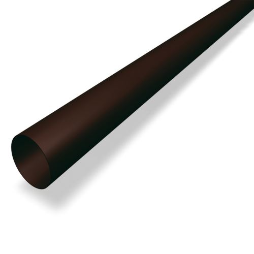 Descida de alumínio PREFA Ø 100 mm, comprimento 3M, Castanha P10 RAL 8019