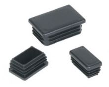 Tampão de aço retangular 35x50mm, preto Tampão de aço retangular 35x50mm, preto