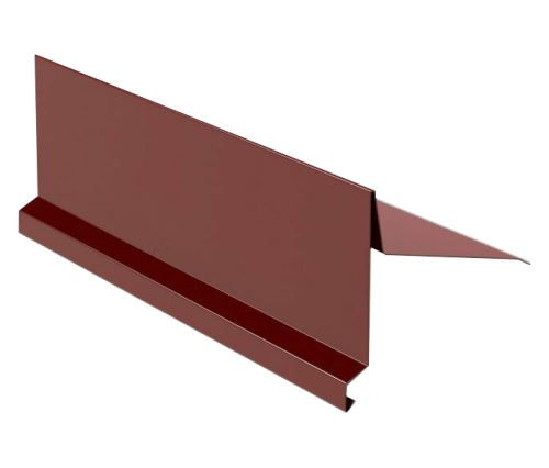 Cimalha para telhado de uma água RŠ 250, Zinco pintado, Vermelho aço RAL 3009