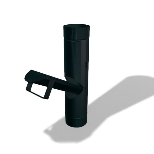 Tampa para águas pluviais PREFA, Ø 100 mm, Preto P10 RAL 9005