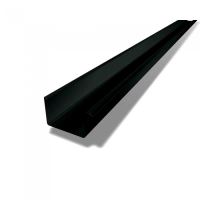 Calha PREFA, calha de alumínio retangular, largura 86 mm, comprimento 3M, Preto P10 RAL 9005 Calha PREFA, calha de alumínio retangular, largura 86 mm, comprimento 3M, Preto P10 RAL 9005
