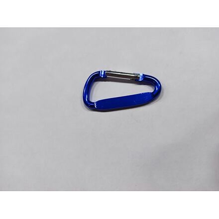 Mosquetão de alumínio tipo D 5 x 50mm, azul / pacote 1 pc