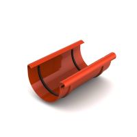 BRYZA Conector de calha de plástico Ø 125 mm, Vermelho tijolo RAL 8004