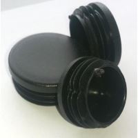 Tampa para tubo redondo 25mm, preta / embalagem 20 pcs