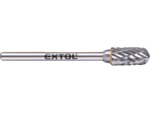EXTOL fresa de carboneto, cilíndrica com ponta esférica, ⌀6 x 13 mm, ⌀haste 3 mm, corte médio (double-cut) 8703823
