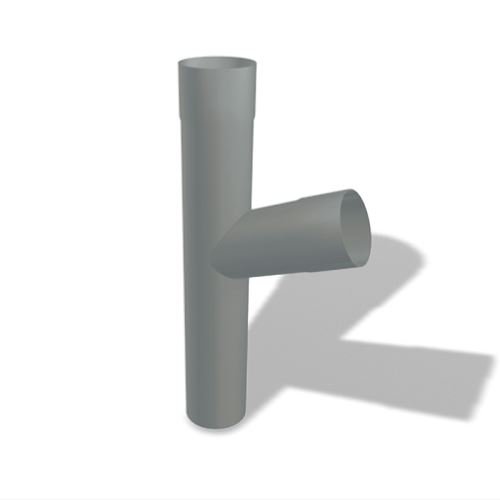 Ramal de descida PREFA de alumínio Ø 100/80 mm, Cinza claro P10 RAL 7005