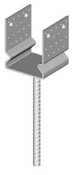 Pé de ancoragem para betão 14-04/80x100 zinco branco / pacote 1 pc