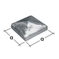 Chapéu quadrado para poste 70, DK 70 zinco galvanizado / embalagem 1 unid.