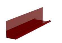 Acabamento de parede para combinação com faixa de cobertura RŠ 250, Aço galvanizado pintado, Vermelho RAL 3009