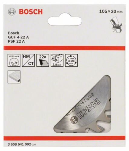 Fresa de disco BOSCH 22, 20 mm, 2,8 mm 3608641002