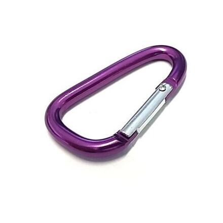 Mosquetão de alumínio tipo D 5 x 50mm, roxo / pacote 1 pc