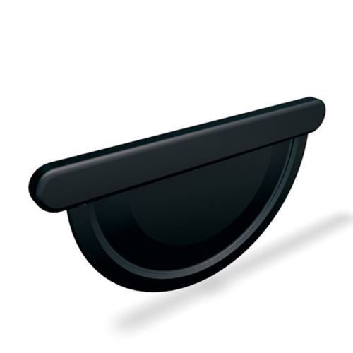 PREFA face da caleira em alumínio Ø 150 mm, preto P10 RAL 9005