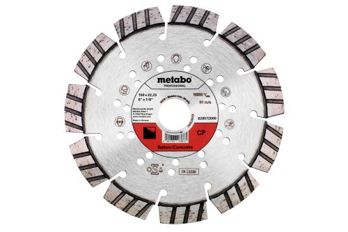METABO Disco de corte diamantado Dia-TS 150x22.23mm - CP, Concreto, Profissional 628572000
