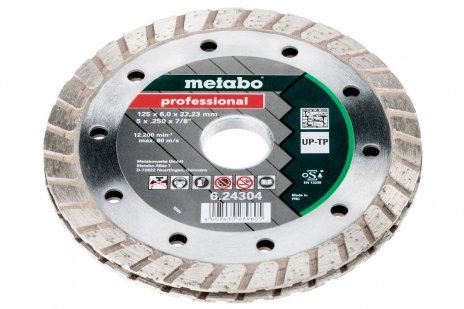 METABO Disco de fresagem diamantado, 125 x 6 x 22,23 mm, "PROFESSIONAL", "UP-TP" 624304000