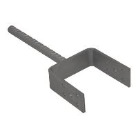 Base de poste 100, PSL100U, 101x310x100x4 zinco galvanizado / embalagem 1 unid.