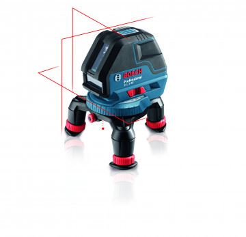 Bosch Nível a laser cruzado + suporte universal (novo) + L-Boxx 136 BOSCH GLL 3-50 Pro. + BM 10601063802