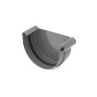 BRYZA Tampa de calha DIREITA plástica Ø 100 mm, Antracite RAL 7021