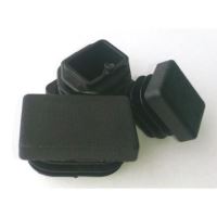 Tampão de aço retangular 30x50mm, preto / pacote 1 pc