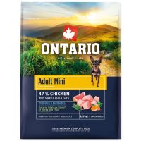 Ração Ontario Adult Mini Frango &amp; Batata Doce 2,25kg