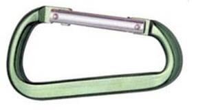 Mosquetão de alumínio tipo D 5 x 50mm, prateado / pacote 1 pc